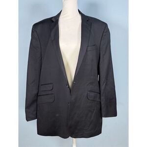 Ben Sherman 100% Wool Suit Jacket Blazer 42 S Navy Blue Pinstripe Business Casua